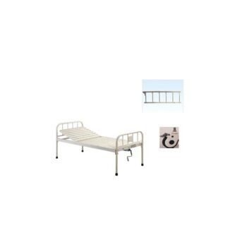 Bed Hospital Manual Universal 1 function Epoxy coated bed on 125 mm Castors Folding sides