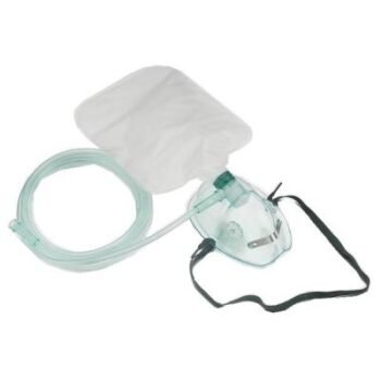 Rebreather Oxygen Mask 2M Tubing + Bag - Adult / Paed pack size 1